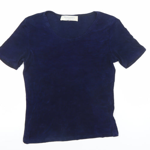 Dorothy Perkins Women’s Blue Short Sleeve Scoop Neck Jersey Top Size 12