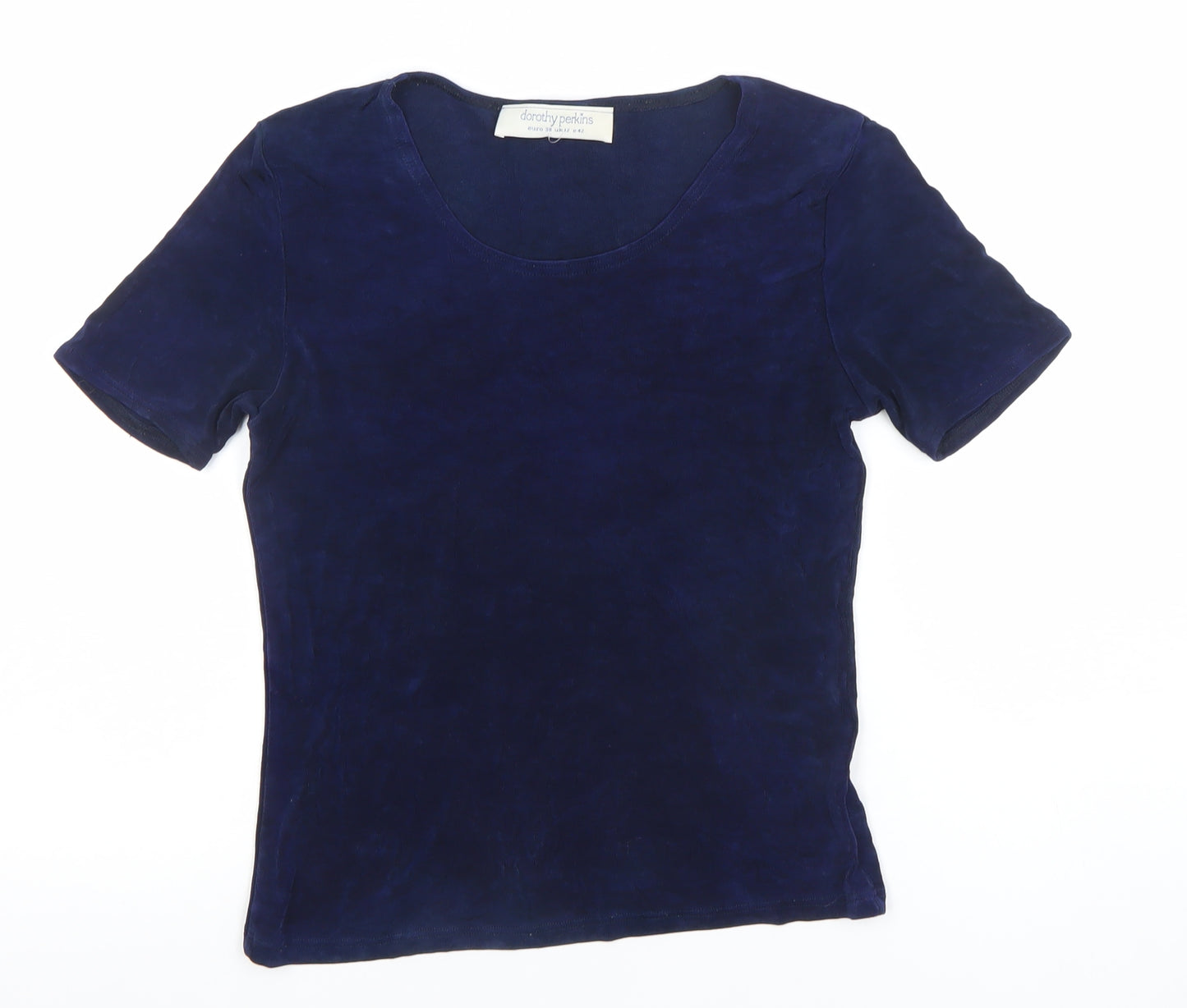 Dorothy Perkins Women’s Blue Short Sleeve Scoop Neck Jersey Top Size 12