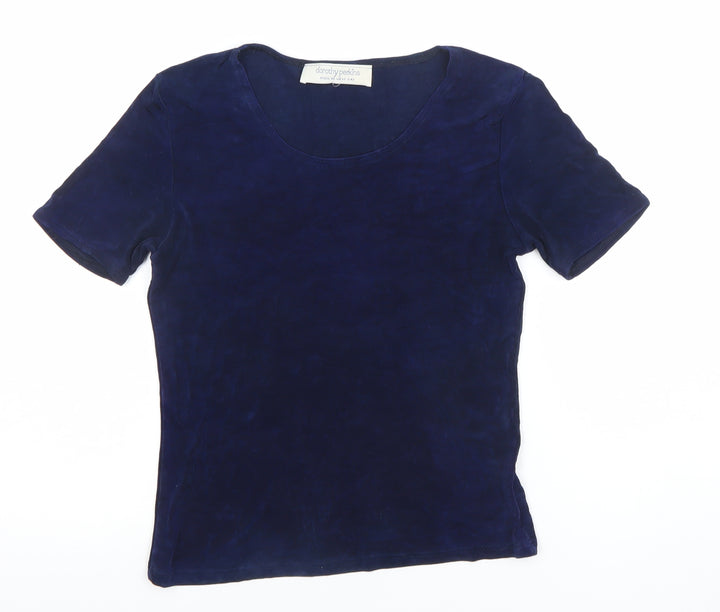 Dorothy Perkins Women’s Blue Short Sleeve Scoop Neck Jersey Top Size 12
