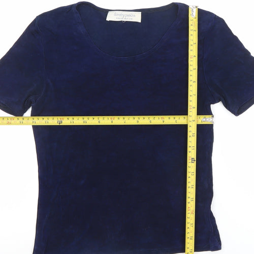 Dorothy Perkins Women’s Blue Short Sleeve Scoop Neck Jersey Top Size 12