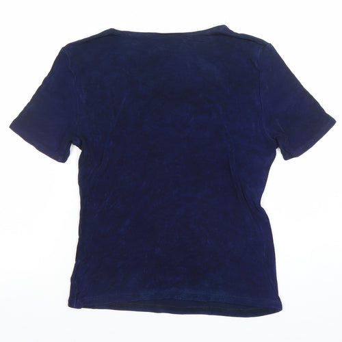 Dorothy Perkins Women’s Blue Short Sleeve Scoop Neck Jersey Top Size 12