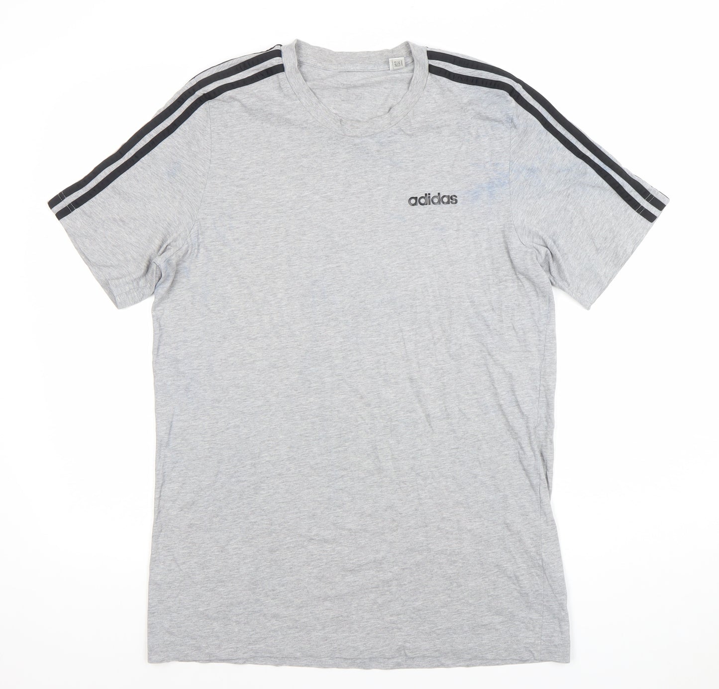 Adidas Men's Grey Short Sleeve Crew Neck Classic T-Shirt Size L