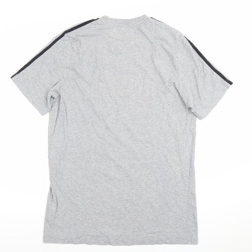 Adidas Men's Grey Short Sleeve Crew Neck Classic T-Shirt Size L