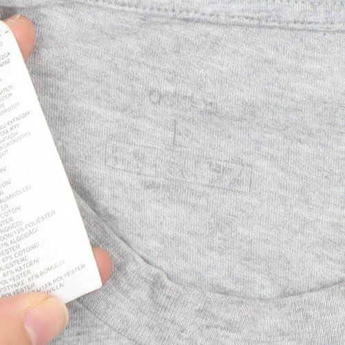 Adidas Men's Grey Short Sleeve Crew Neck Classic T-Shirt Size L