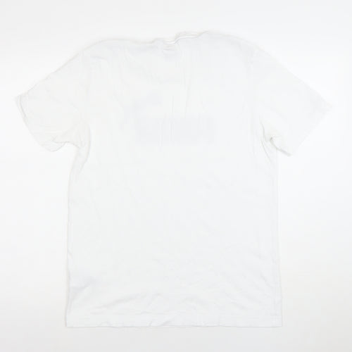 Puma Men's White Regular Fit Short Sleeve Crew Neck Sports T-Shirt M