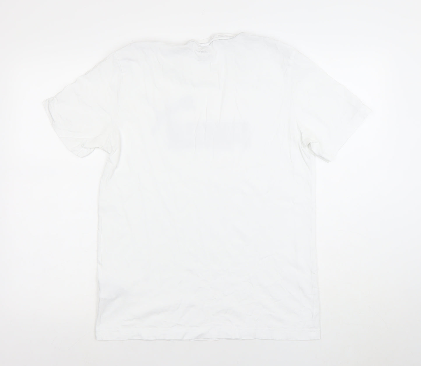 Puma Men's White Regular Fit Short Sleeve Crew Neck Sports T-Shirt M
