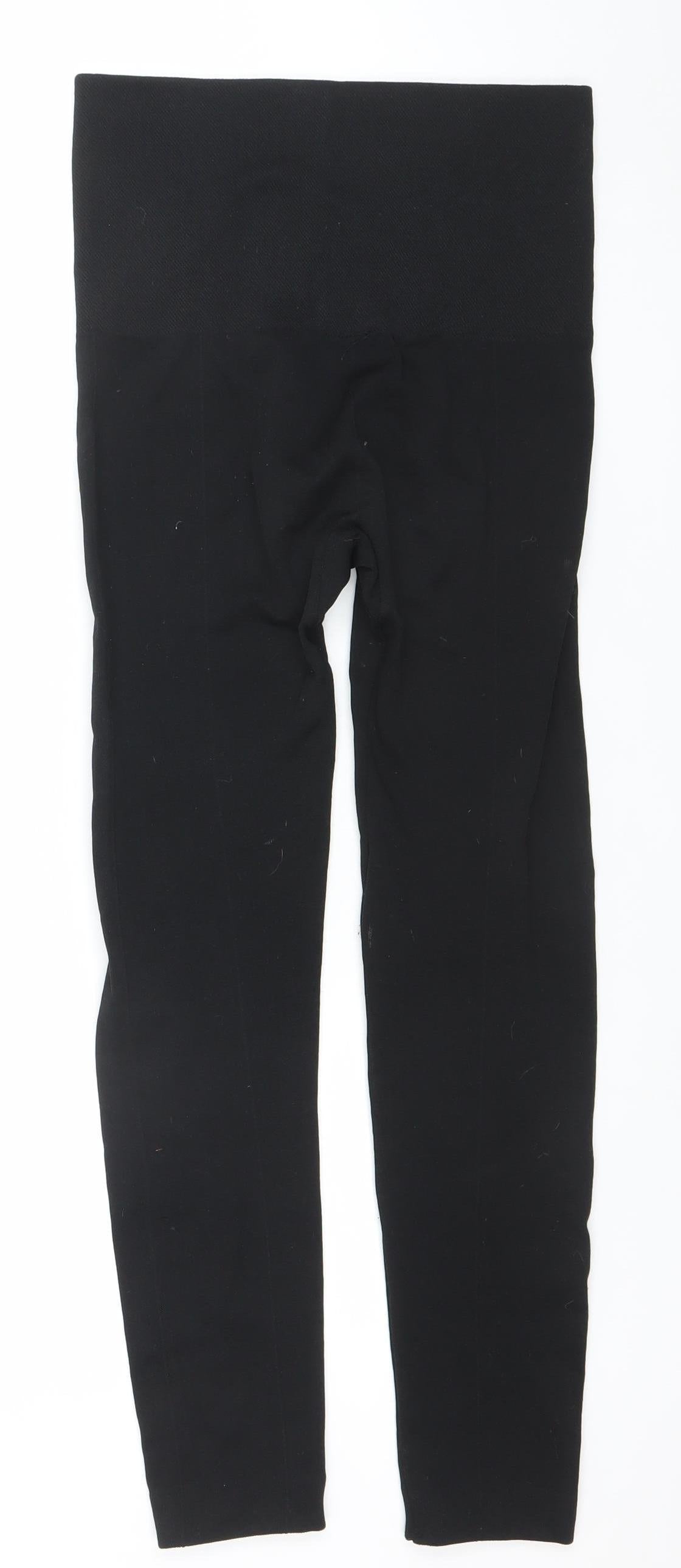 Hollywood Pants Women's Black Studded High Rise Shaping Leggings M