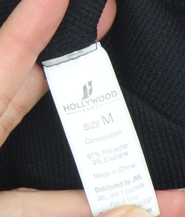 Hollywood Pants Women's Black Studded High Rise Shaping Leggings M