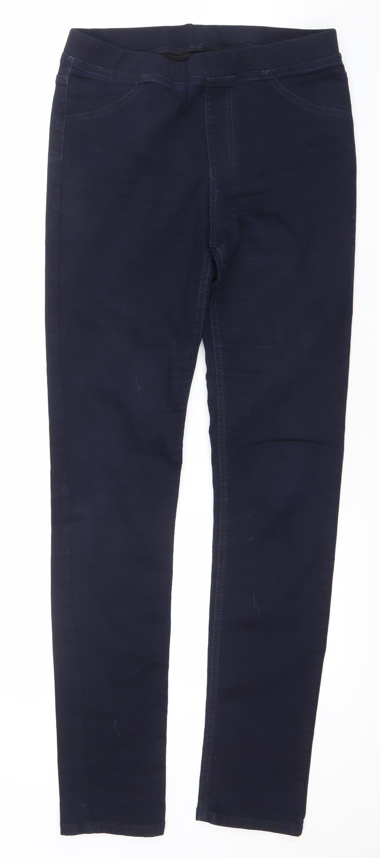 Pleasezzi Women Blue Skinny Stretch Jeans Size 10 Mid Rise Slim Fit