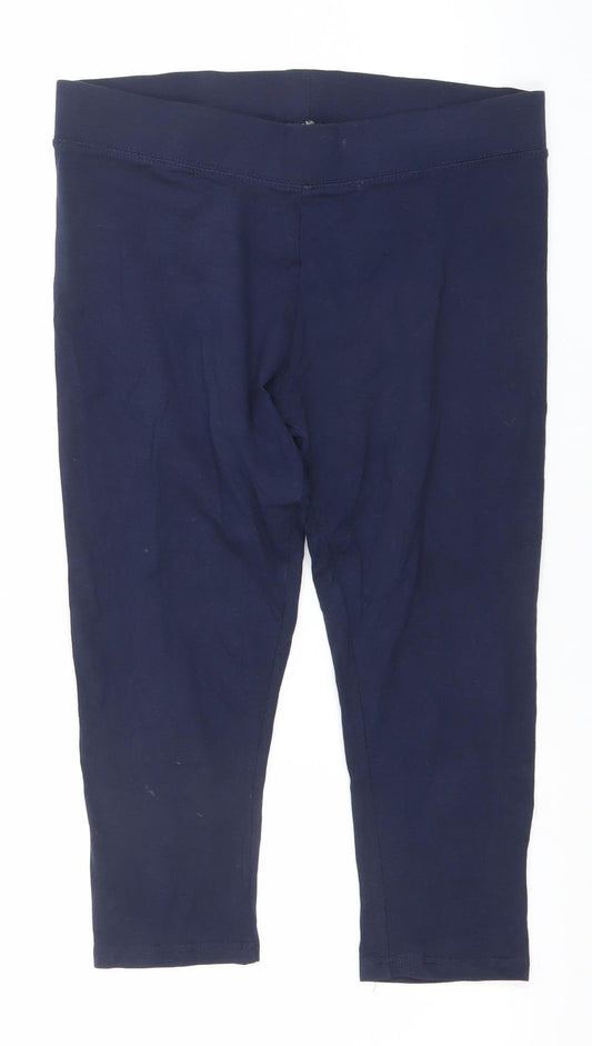 Dunnes Stores Women’s Blue Cotton Stretch Ankle Leggings Size M