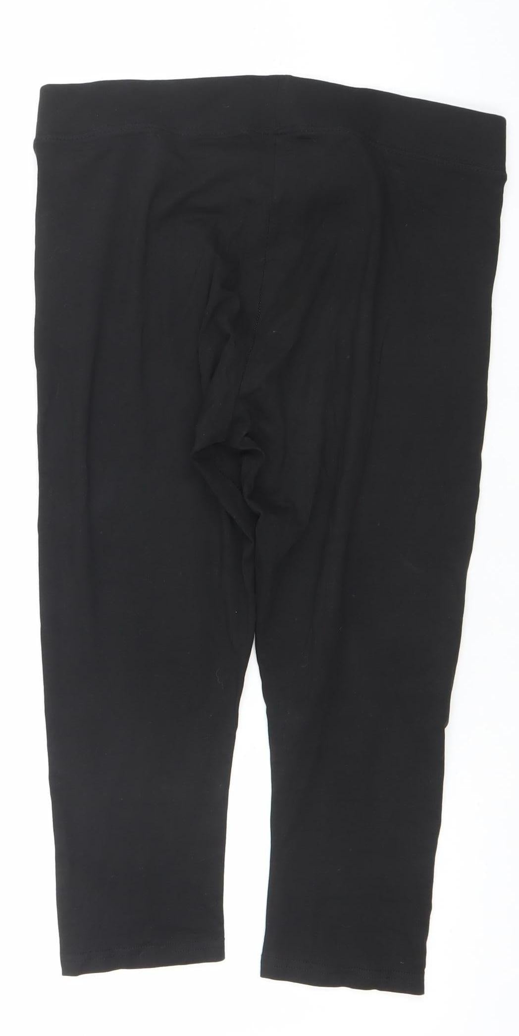 Dunnes Stores Women's Black Cotton Stretch Leggings Size 12