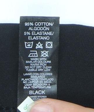 Dunnes Stores Women's Black Cotton Stretch Leggings Size 12