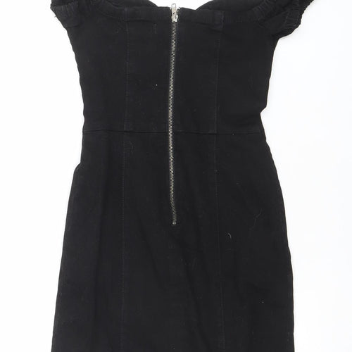 Dennis Basso Women’s Black Cotton Bodycon Knee-Length Dress Size 6