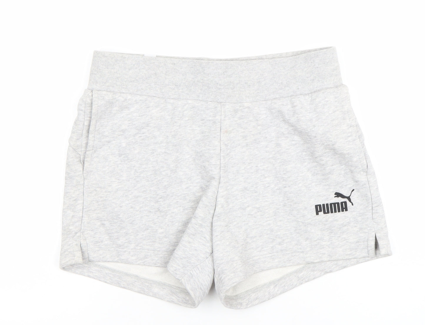 Puma Womens Grey XS Athletic Shorts Lightweight Cotton Blend
