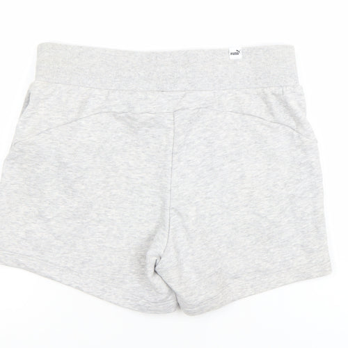 Puma Womens Grey XS Athletic Shorts Lightweight Cotton Blend