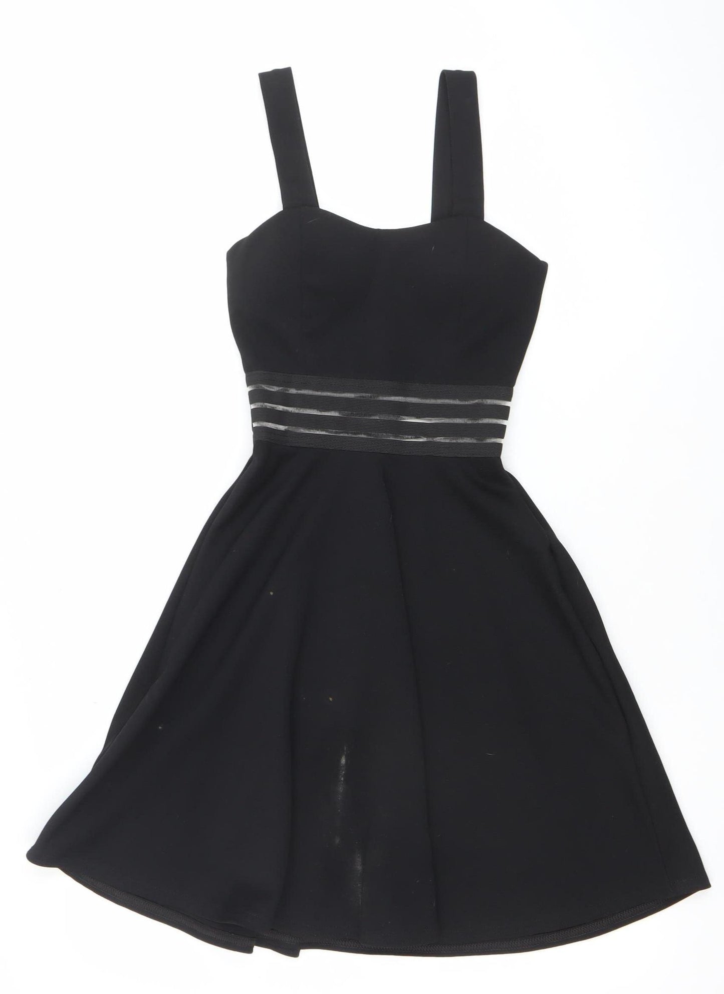 New Look Women's Black Size 6 Fit & Flare Sleeveless Party Dress