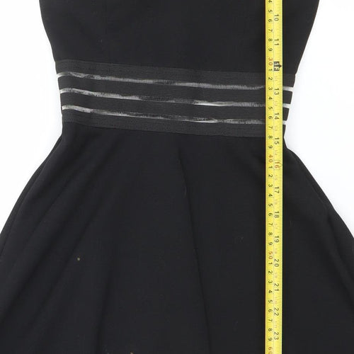 New Look Women's Black Size 6 Fit & Flare Sleeveless Party Dress