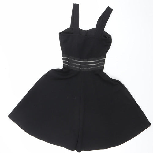 New Look Women's Black Size 6 Fit & Flare Sleeveless Party Dress