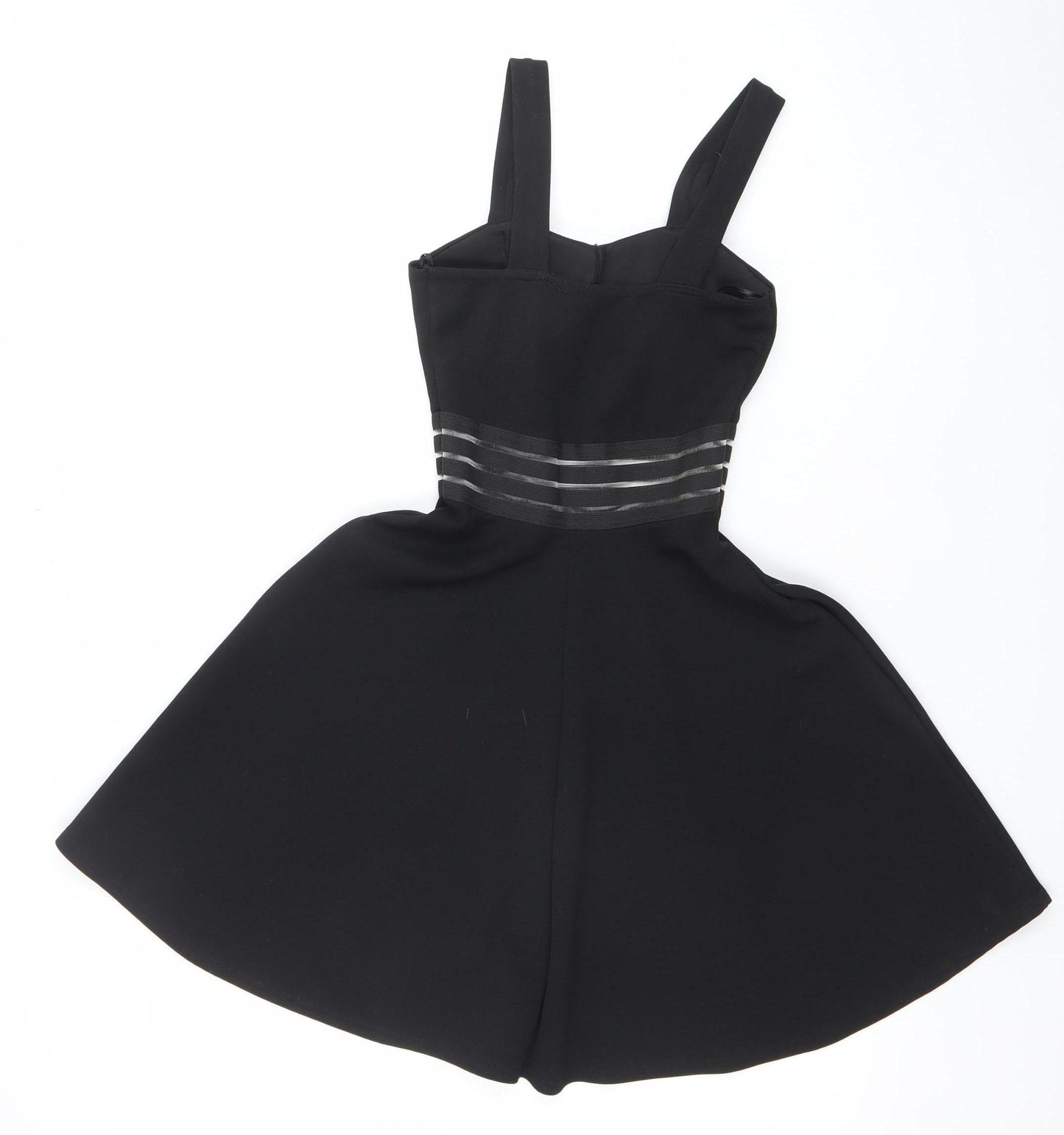 New Look Women's Black Size 6 Fit & Flare Sleeveless Party Dress