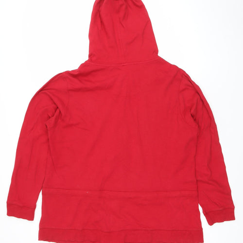 MK Women’s Red Full Zip Hoodie Size 24 Cotton Casual