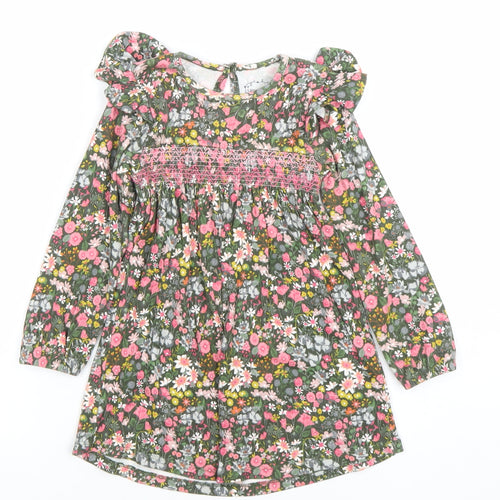 Leigh Tucker Willow Girls Multicoloured Floral A-Line Dress 2-3 Years