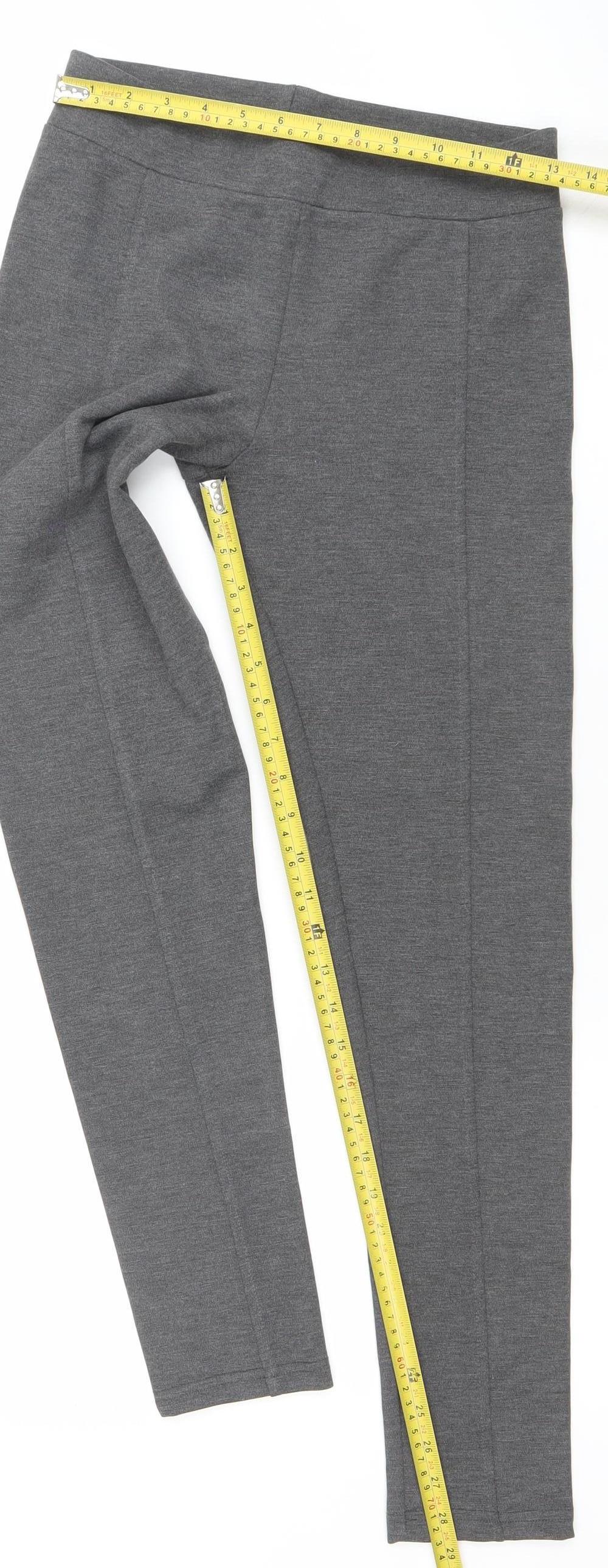 Wallis Women’s Grey Stretch Leggings Size 10 Viscose Blend Comfort Fit