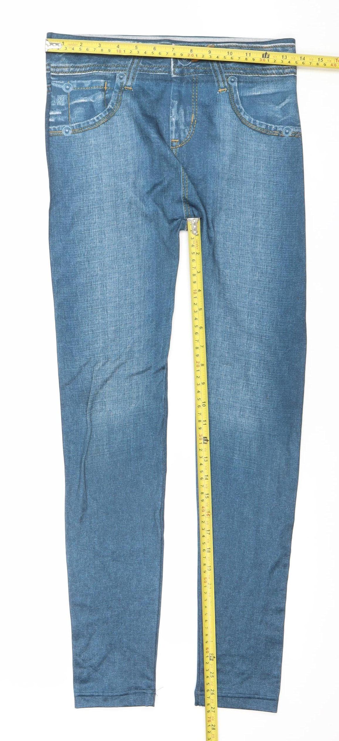 Trim N' Slim Women's Blue Jegging Style Stretch Leggings S