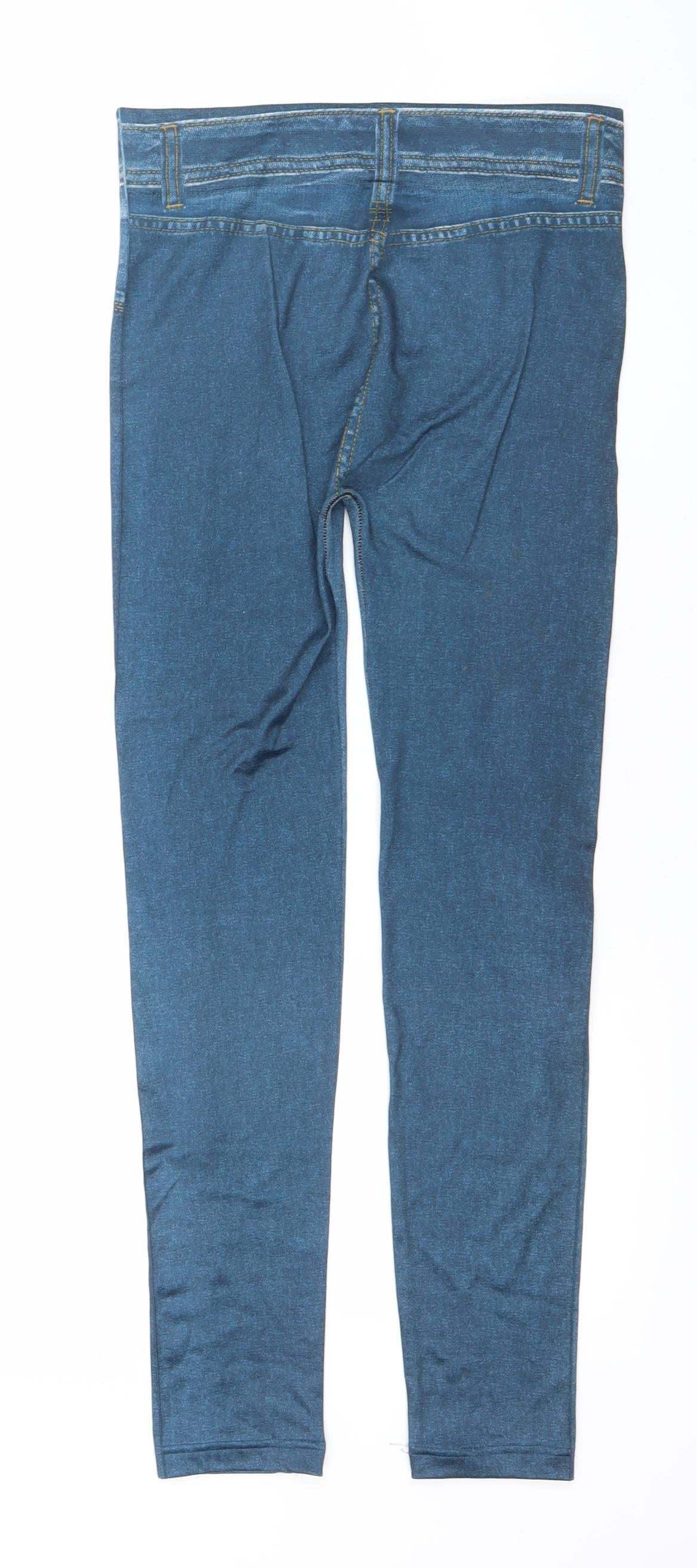 Trim N' Slim Women's Blue Jegging Style Stretch Leggings S