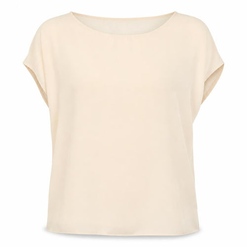 New Look Women’s Beige Chiffon Short Sleeve Blouse Size 12