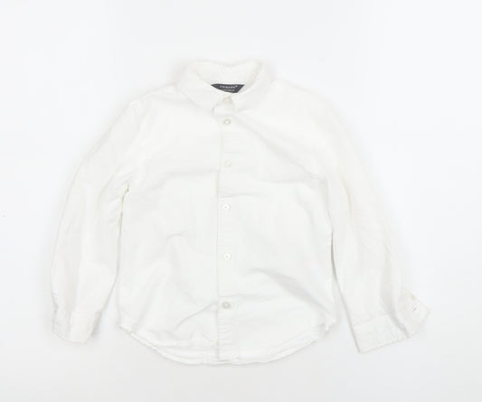 Primark Boys White 3 Years Long Sleeve Button-Up Shirt