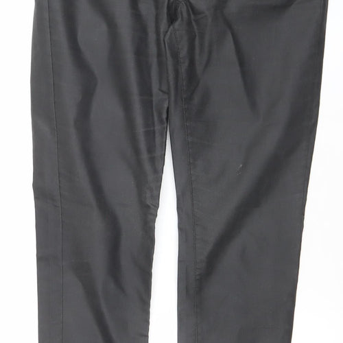 Denim Co Women Black Size 12 Skinny Trousers with Zip Detail