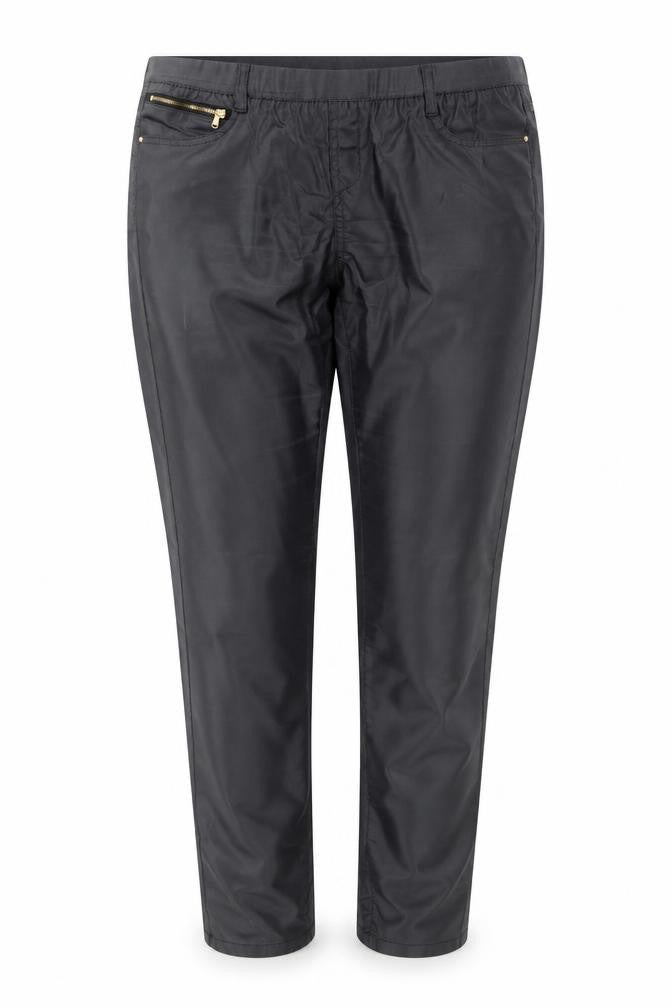 Denim Co Women Black Size 12 Skinny Trousers with Zip Detail