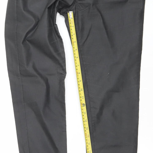 Denim Co Women Black Size 12 Skinny Trousers with Zip Detail