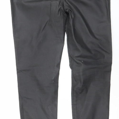 Denim Co Women Black Size 12 Skinny Trousers with Zip Detail