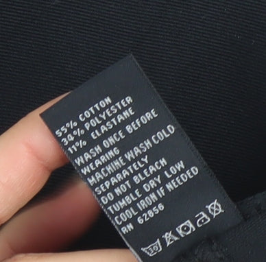 HUE Women Black Jegging Jeans M Slim Fit Stretch Mid Rise