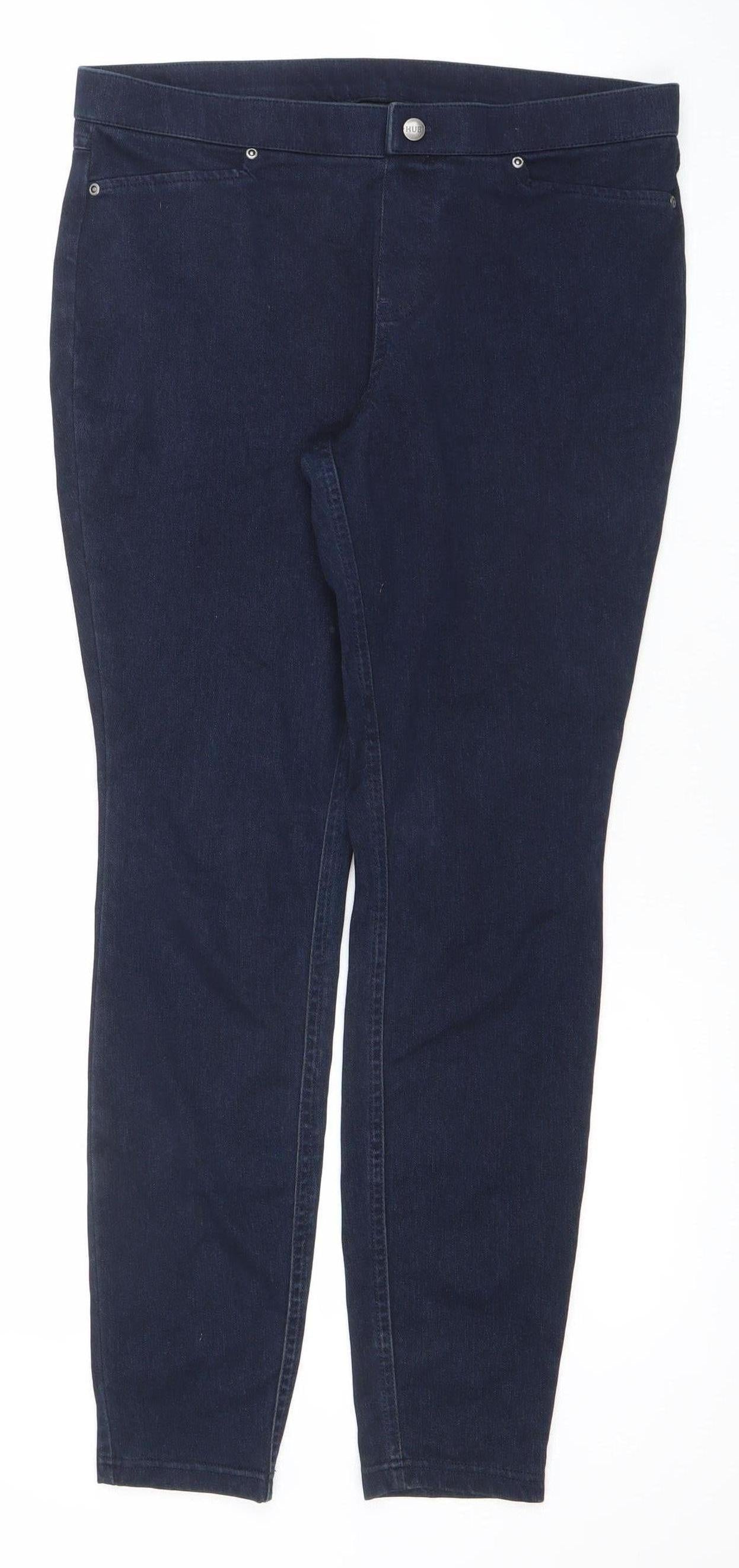 Hue Womens Blue Jegging Jeans L Slim Fit Cotton Blend