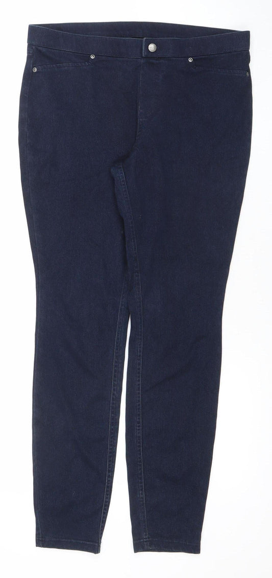 Hue Womens Blue Jegging Jeans L Slim Fit Cotton Blend
