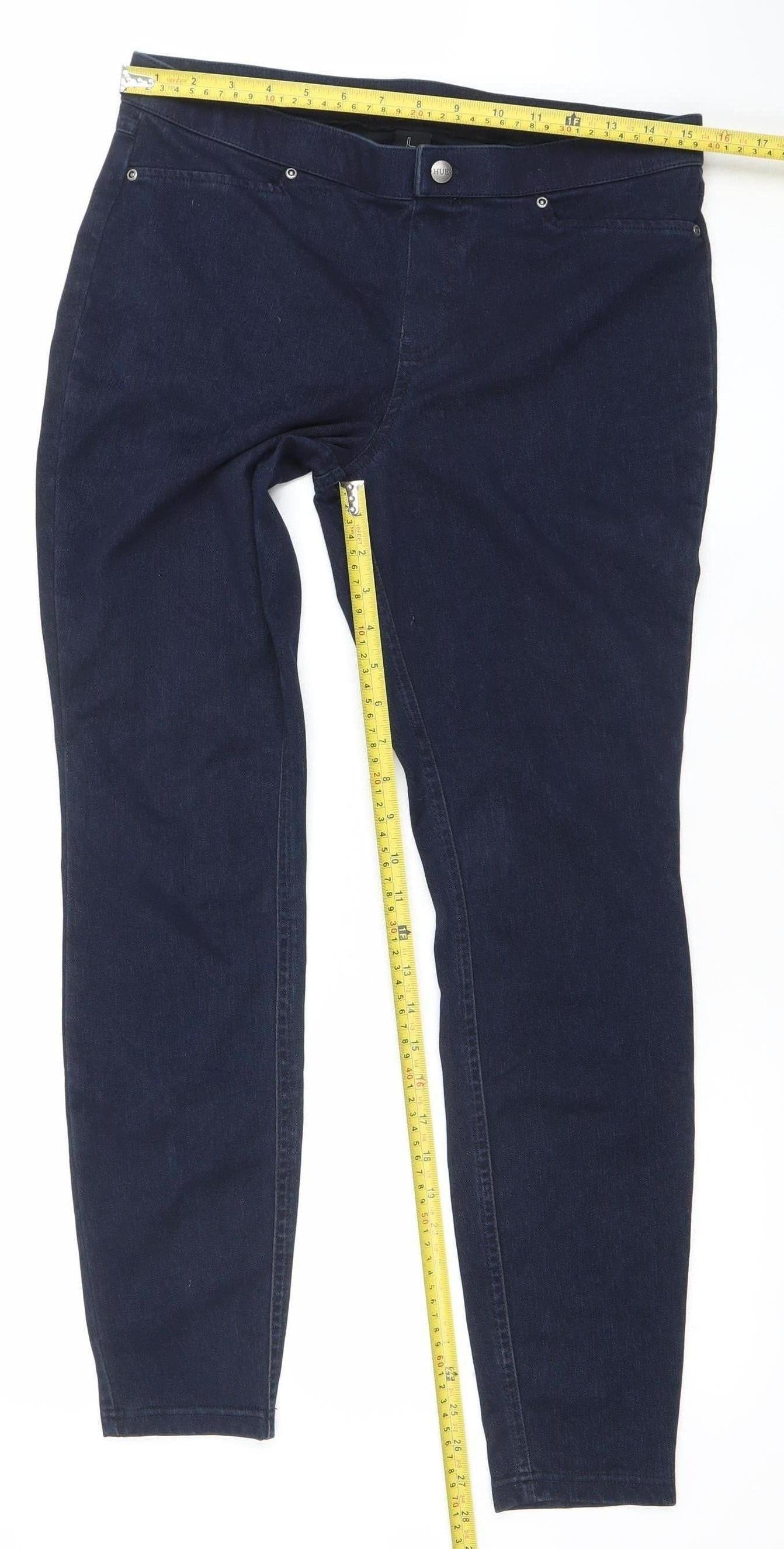 Hue Womens Blue Jegging Jeans L Slim Fit Cotton Blend