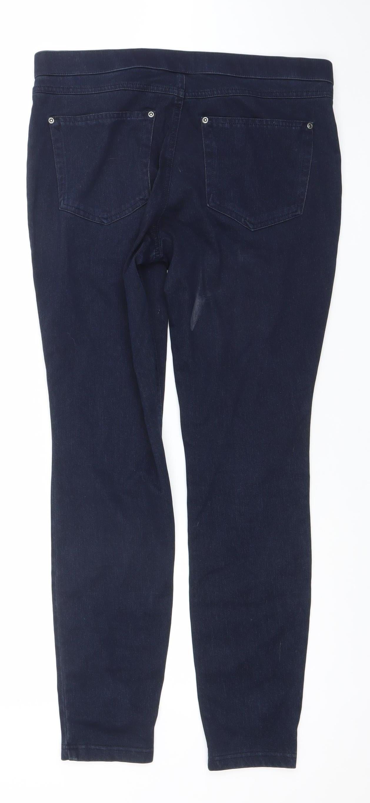 Hue Womens Blue Jegging Jeans L Slim Fit Cotton Blend