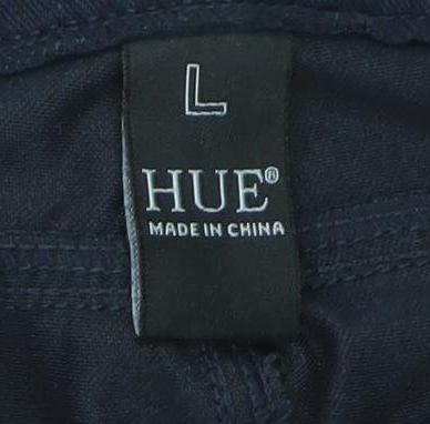 Hue Womens Blue Jegging Jeans L Slim Fit Cotton Blend