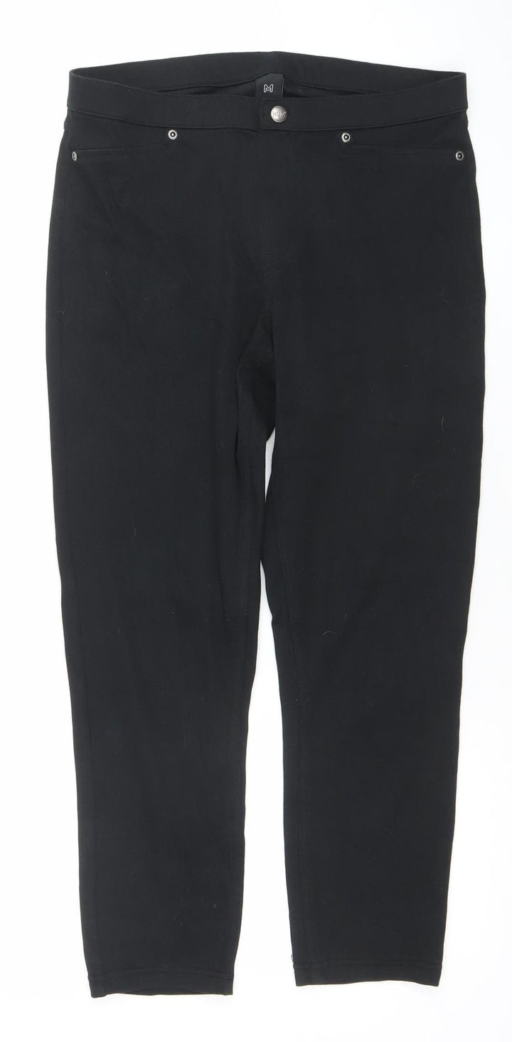 Hue Women Black M Slim Fit Jegging Style Trousers