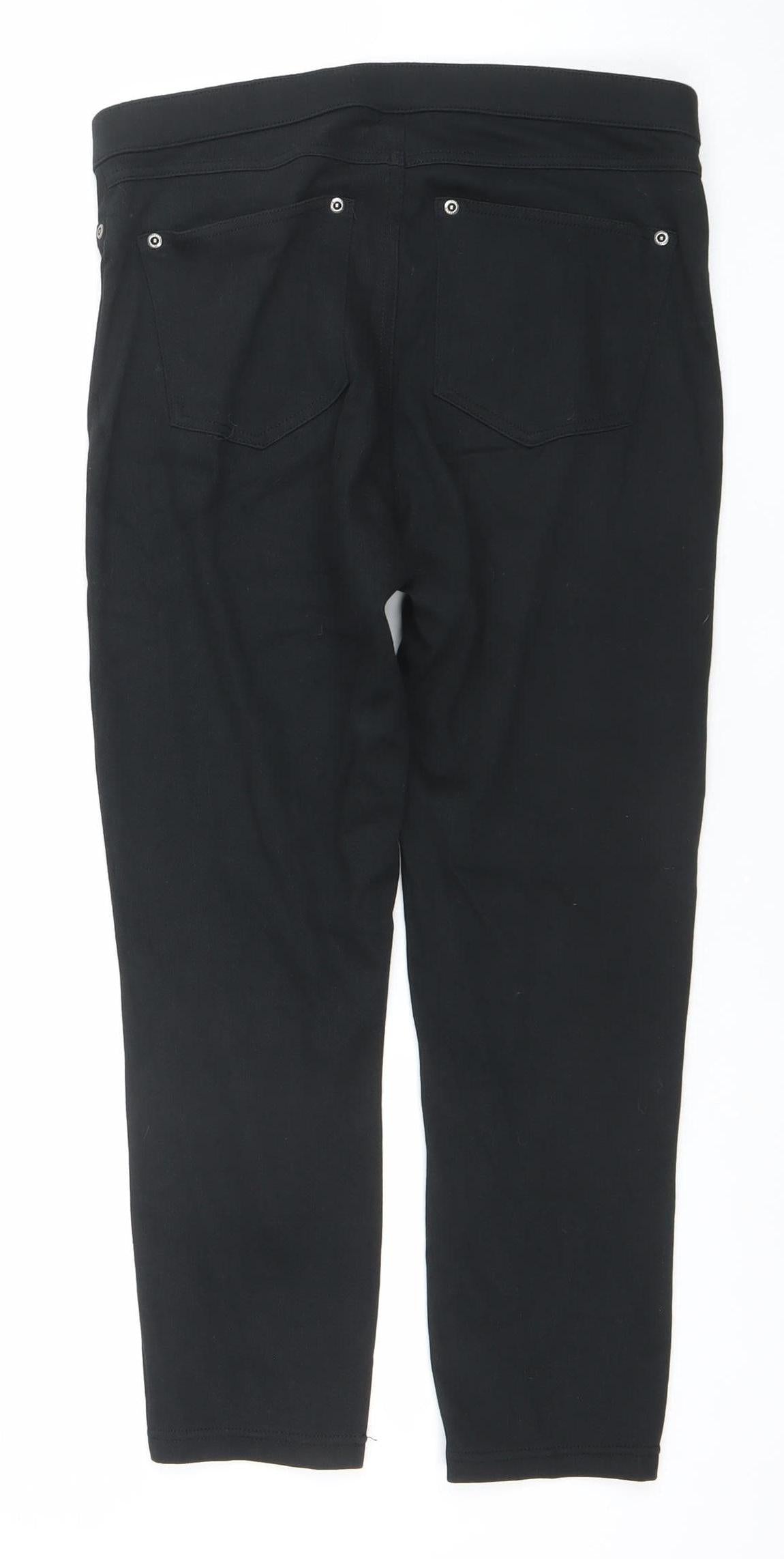 Hue Women Black M Slim Fit Jegging Style Trousers