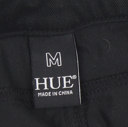 Hue Women Black M Slim Fit Jegging Style Trousers