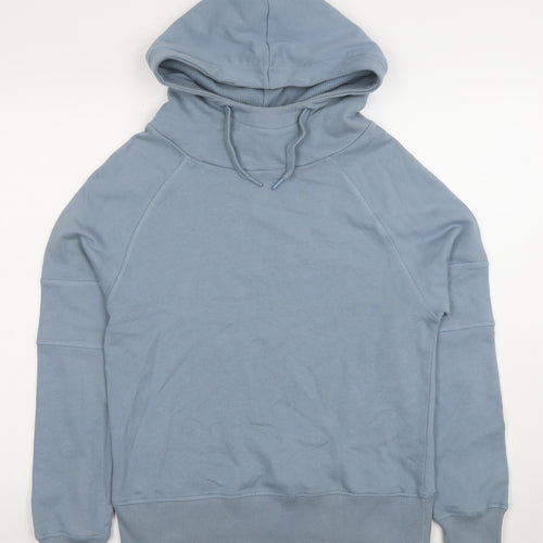 Next Women Blue Pullover Hoodie S Cotton Blend Casual Wear
