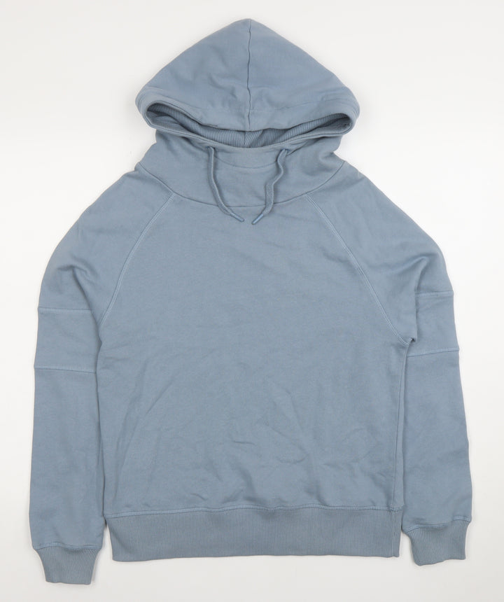Next Women Blue Pullover Hoodie S Cotton Blend Casual Wear