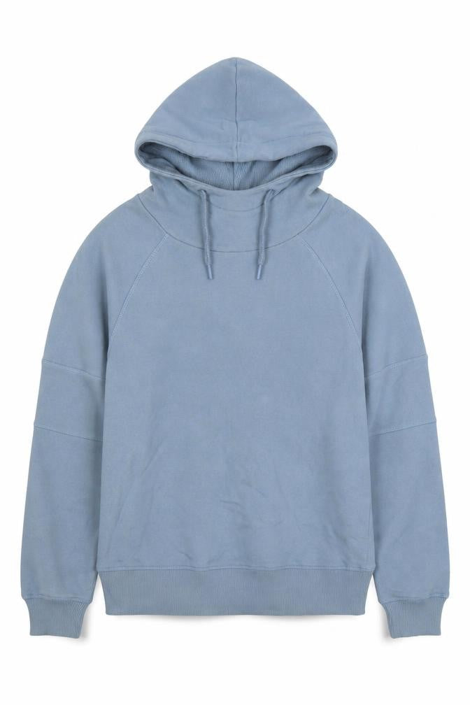 Front view of Next Women Blue Pullover Hoodie S Cotton Blend Casual Wear