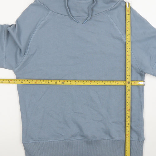Next Women Blue Pullover Hoodie S Cotton Blend Casual Wear