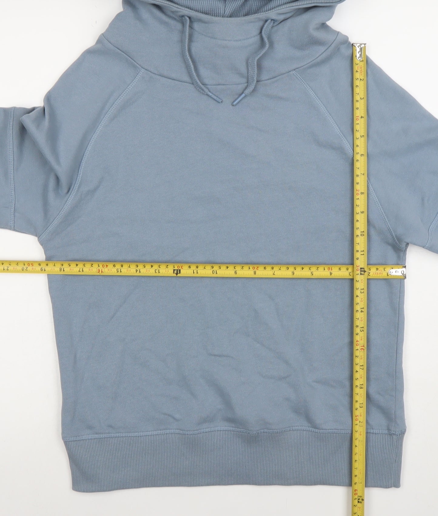 Next Women Blue Pullover Hoodie S Cotton Blend Casual Wear