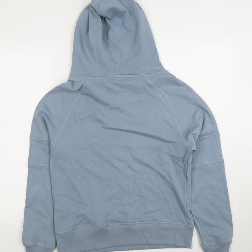 Next Women Blue Pullover Hoodie S Cotton Blend Casual Wear