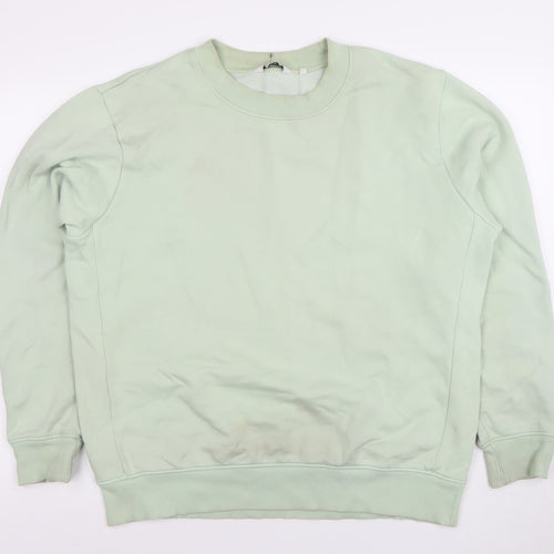 Next Men’s Green Crew Neck Sweatshirt Size L Pullover Cotton Blend